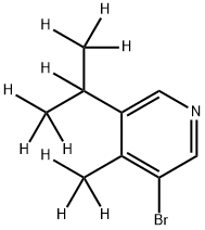 3-Bromo-[4-methyl-5-(iso-propyl)-d10]-pyridine Struktur