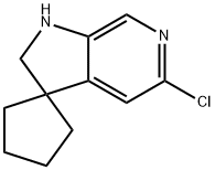 Spiro[cyclopentane-?1,?3'-?[3H]?pyrrolo[2,?3-?c]?pyridine]?,5'-?chloro-?1',?2'-?dihydro- Struktur