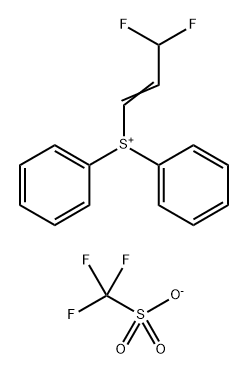 Sulfonium, (3,3-difluoro-1-propen-1-yl)diphenyl-, 1,1,1-trifluoromethanesulfonate (1:1) Struktur