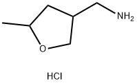 (5-methyltetrahydrofuran-3-yl)methanamine hydrochloride Struktur