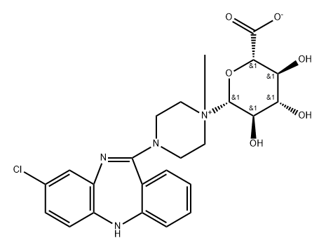 clozapine N-glucuronide Struktur