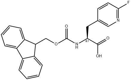 3-Pyridinepropanoic acid, α-[[(9H-fluoren-9-ylmethoxy)carbonyl]amino]-6-fluoro-, (αS)- Struktur