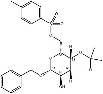 Benzyl 3,4-O-isopropylidene-6-tosyl-β-D-galactopyranoside Struktur