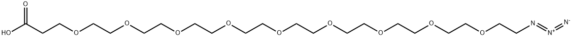 Azido-PEG9-acid Struktur