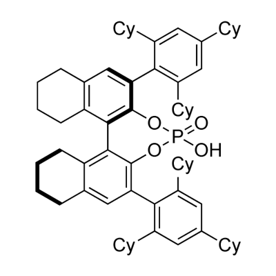 R-H8-(11bR)-4-Hydroxy-2,6-bis(2,4,6-tricyclohexylphenyl)-4-oxide-dinaphtho[2,1-d:1',2'-f][1,3,2]dioxaphosphepin Struktur