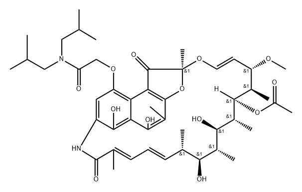 4-O-[(N,N-Diisobutylcarbamoyl)methyl]rifamycin Struktur