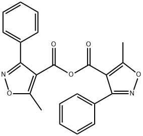 4-Isoxazolecarboxylic acid, 5-methyl-3-phenyl-, anhydride with 5-methyl-3-phenyl-4-isoxazolecarboxylic acid Struktur