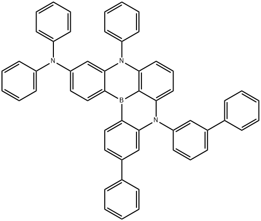 5H,9H-[1,4]Benzazaborino[2,3,4-kl]phenazaborin-3-amine, 9-[1,1'-biphenyl]-3-yl-N,N,5,11-tetraphenyl- Struktur