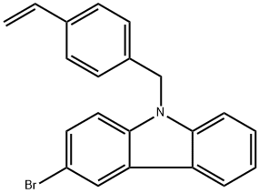 3-Bromo-9-[(4-ethenylphenyl)methyl]-9H-carbazole Struktur