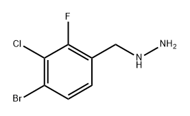 (4-bromo-3-chloro-2-fluorophenyl)methyl]hydrazine Struktur