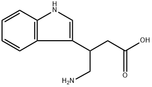 1H-Indole-3-propanoic acid, β-(aminomethyl)- Struktur