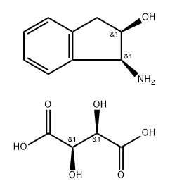 salt of: (1S-cis)-1-amino-2,3-dihydro-1H-inden-2-ol and [R-[R*R*]]-2,3-dihydroxybutanedioic acid Struktur