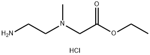 ethyl 2-((2-aminoethyl)(methyl)amino)acetate hydrochloride Struktur