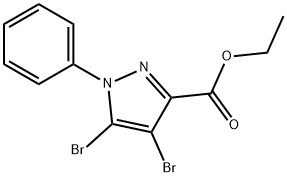 ethyl4,5-dibromo-1-phenyl-1H-pyrazole-3-carboxylate Struktur