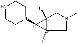 3-Azabicyclo[3.1.0]hexane,3-methyl-6-(1-piperazinyl)-,(1-alpha-,5-alpha-,6-bta-)-(9CI) Struktur