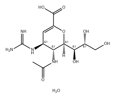 zanamivir hydrate Struktur