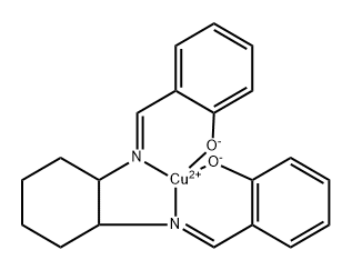 2,2'-[[trans-1,2-cyclohexanediylbis(nitrilomethylidyne)]bis[phenolate]](2-)N,N',O,O'-copper complex Struktur