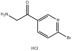 2-Amino-1-(6-bromopyridin-3-yl)ethanone hydrochloride Struktur