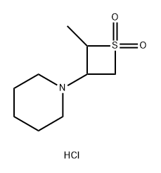 1-(2-Methyl-1,1-dioxido-3-thietanyl)piperidine hydrochloride Struktur