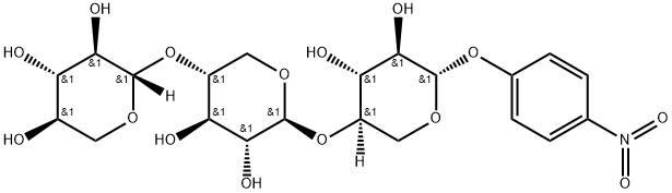 4-Nitrophenyl b-D-xylotrioside Struktur