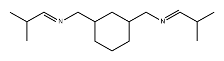 N,N’-[cyclohexane-1,3-diylbis(methylene)]bis(2-methylpropan-1-imine) Struktur