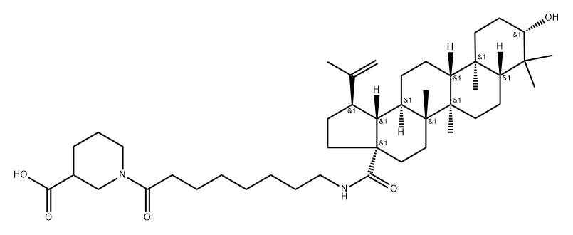 Betulinic acid NH-HepCO-Piperid-COOH deriv. Struktur