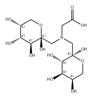 Glycine, N,N-bis(1-deoxy-β-D-fructopyranos-1-yl)- (9CI) Struktur