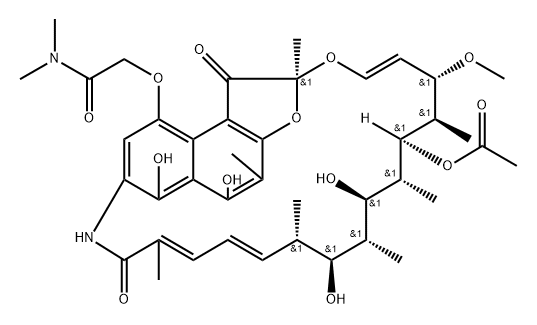 4-O-[2-(Dimethylamino)-2-oxoethyl]rifamycin Struktur