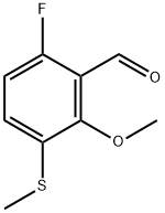 6-fluoro-2-methoxy-3-(methylthio)benzaldehyde Struktur