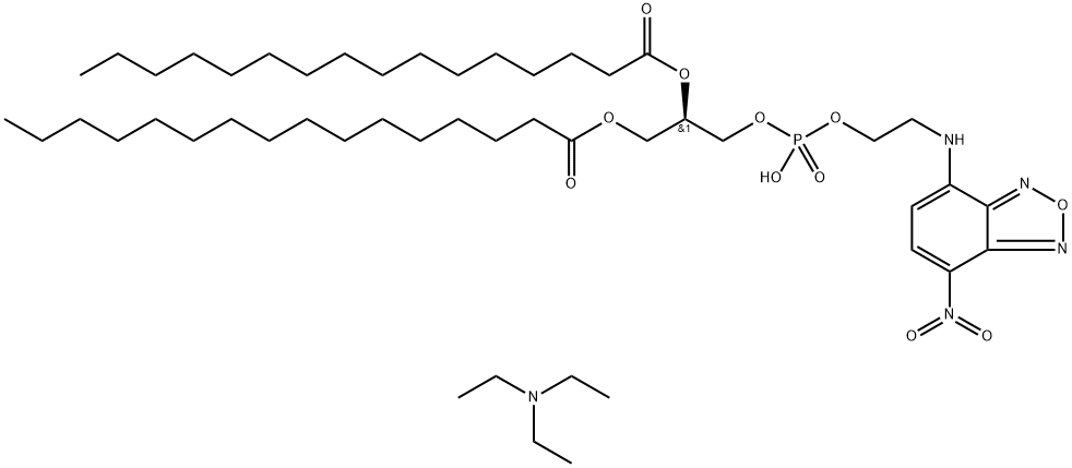 NBD-PE  [N-(7-Nitrobenz-2-oxa-1,3-diazol-4-yl)-1,2-dihexadecanoyl-sn-glycero-3-phosphoethanolaMine, triethylaMMoniuM salt] Struktur