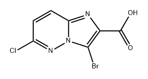 3-bromo-6-chloroimidazo[1,2-b]pyridazine-2-carboxylic acid Struktur