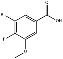 3-Bromo-4-fluoro-5-methoxy-benzoic acid Struktur