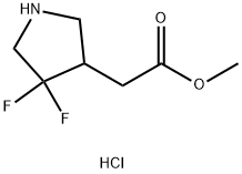 methyl2-(4,4-difluoropyrrolidin-3-yl)acetate hydrochloride Struktur