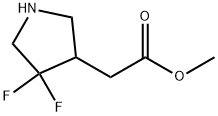 methyl2-(4,4-difluoropyrrolidin-3-yl)acetate Struktur