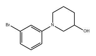 1-(3-bromophenyl)piperidin-3-ol Struktur