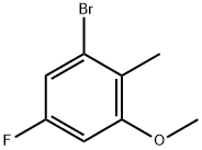 1-Bromo-5-fluoro-3-methoxy-2-methylbenzene Struktur