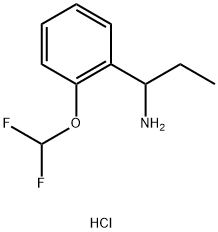 1-(2-(difluoromethoxy)phenyl)propan-1-amine hydrochloride Struktur