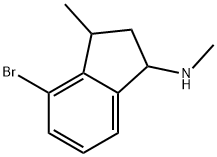 4-bromo-N,3-dimethyl-2,3-dihydro-1H-inden-1-amine Struktur