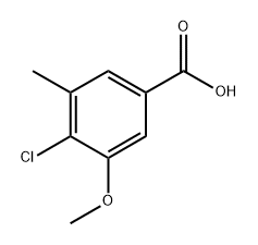 4-Chloro-3-methoxy-5-methylbenzoic acid Struktur