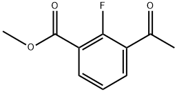 Benzoic acid, 3-acetyl-2-fluoro-, methyl ester Struktur