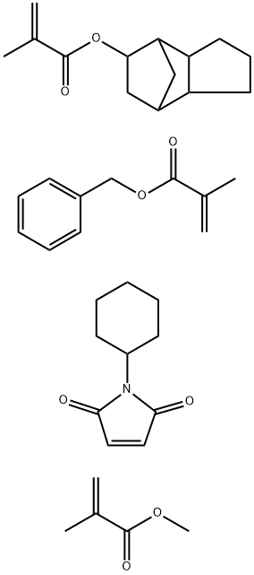 2-Methyl-2-propenoic acid, methyl ester polymer with 1-cyclohexyl-1H-pyrrole-2,5-dione, octahydro-4,7-methano-1H-inden-5-yl 2-methyl-2-propenoate and phenylmethyl 2-methyl-2-propenoate Struktur