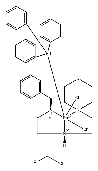 二氯[REL-[N(R)]-N-[2-[(R)-(苯基甲基)硫代-ΚS]乙基]-4-嗎啉乙胺-ΚNN4,ΚN4](三苯基膦)釕(II)二氯甲烷, 1799787-29-3, 結(jié)構(gòu)式