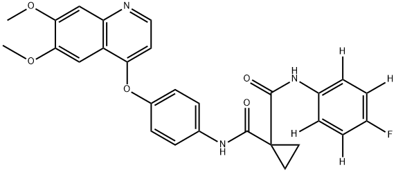 Cabozantinib-d4 (Benzene-ring-d4) Struktur