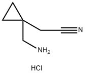 2-[1-(aminomethyl)cyclopropyl]acetonitrile hydrochloride Struktur