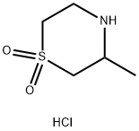 3-methyl-1lambda6-thiomorpholine-1,1-dione hydrochloride Struktur