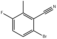 Benzonitrile, 6-bromo-3-fluoro-2-methyl- Struktur