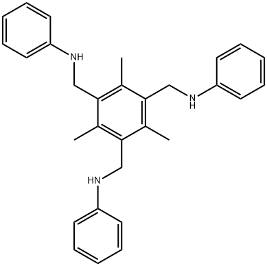 1,3,5-Benzenetrimethanamine, 2,4,6-trimethyl-N1,N3,N5-triphenyl- Struktur