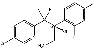 2-?Pyridineethanol, α-?(aminomethyl)?-?5-?bromo-?α-?(2,?4-?difluorophenyl)?-?β,?β-?difluoro-?, (αR)?- Struktur