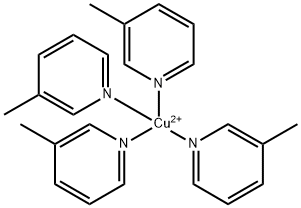 Copper(2+) tetrakis(3-methylpyridine)- Struktur