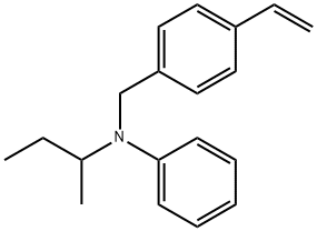 4-Ethenyl-N-(1-methylpropyl)-N-phenylbenzenemethanamine Struktur